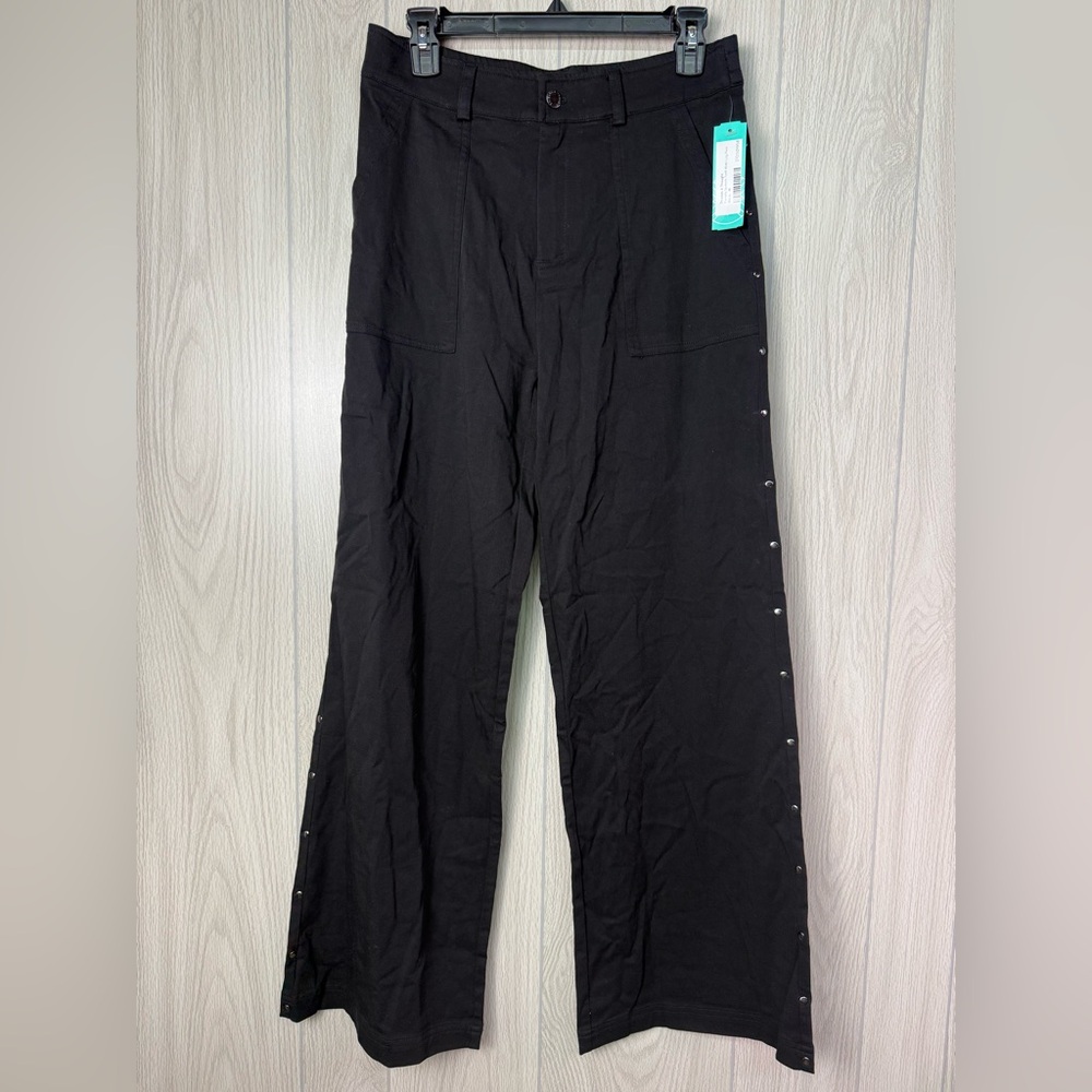 StitchFix Threads 4 Thought Black Twill Wide Leg Pants